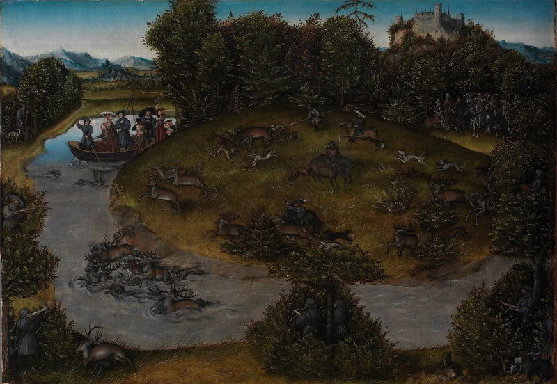 ล่าสัตว์กวางของผู้เลือกตั้งเฟรเดอริกผู้ฉลาด (1463-1525) แห่งแซกโซนี - ลูคัส ครานัค จูเนียร์