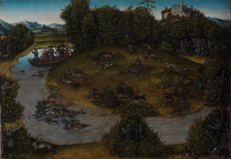 ล่าสัตว์กวางของผู้เลือกตั้งเฟรเดอริกผู้ฉลาด (1463-1525) แห่งแซกโซนี - ลูคัส ครานัค จูเนียร์