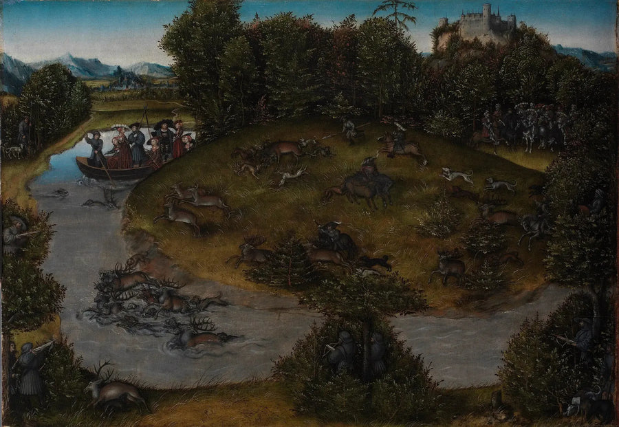 ล่าสัตว์กวางของผู้เลือกตั้งเฟรเดอริกผู้ฉลาด (1463-1525) แห่งแซกโซนี - ลูคัส ครานัค จูเนียร์