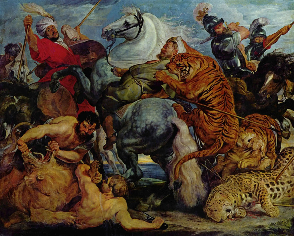 La Chasse au tigre - Peter Paul Rubens image 1 copie peinte à la main à l’huile