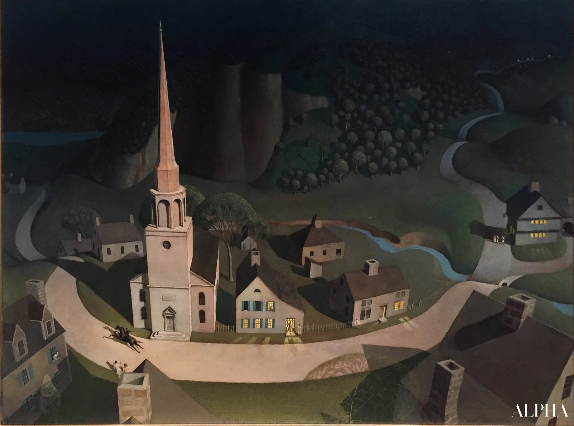 La chevauchée de minuit de Paul Revere - Grant Wood - Reproductions de tableaux et peintures haut de gamme