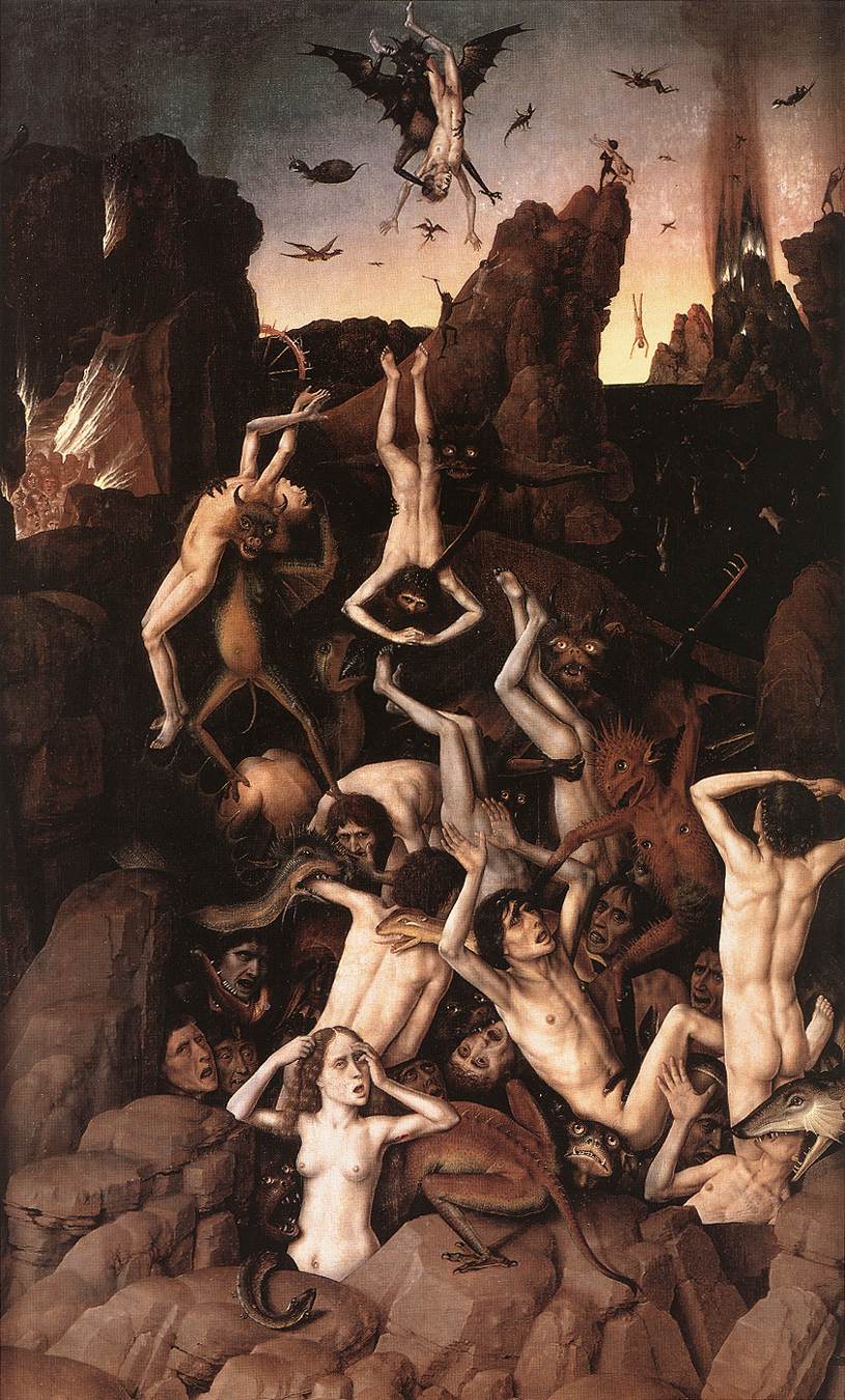 La Chute des Réprouvés - Dirk Bouts image 1 reproduction d’œuvre d’art à l’huile