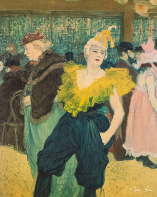 La clownesse cha-u-kao au moulin rouge - Toulouse Lautrec - Reproductions de tableaux et peintures haut de gamme