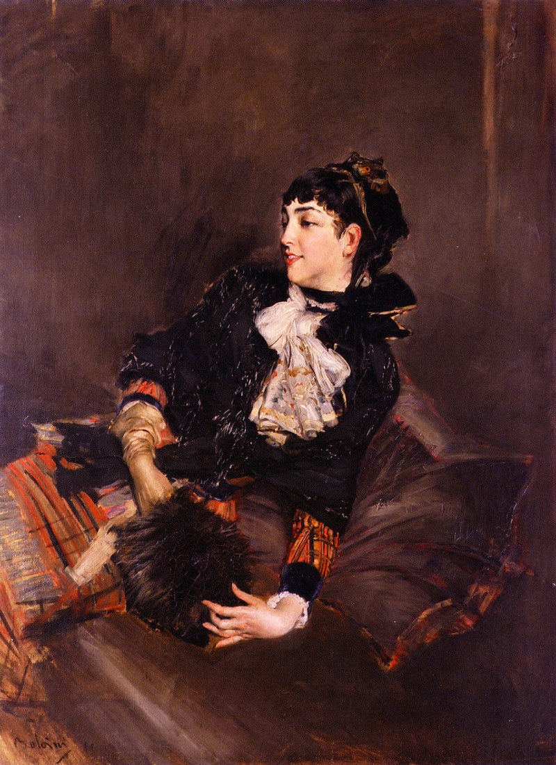 เคาน์เตส Gabrielle de Rasty บนโซฟา - Giovanni Boldini