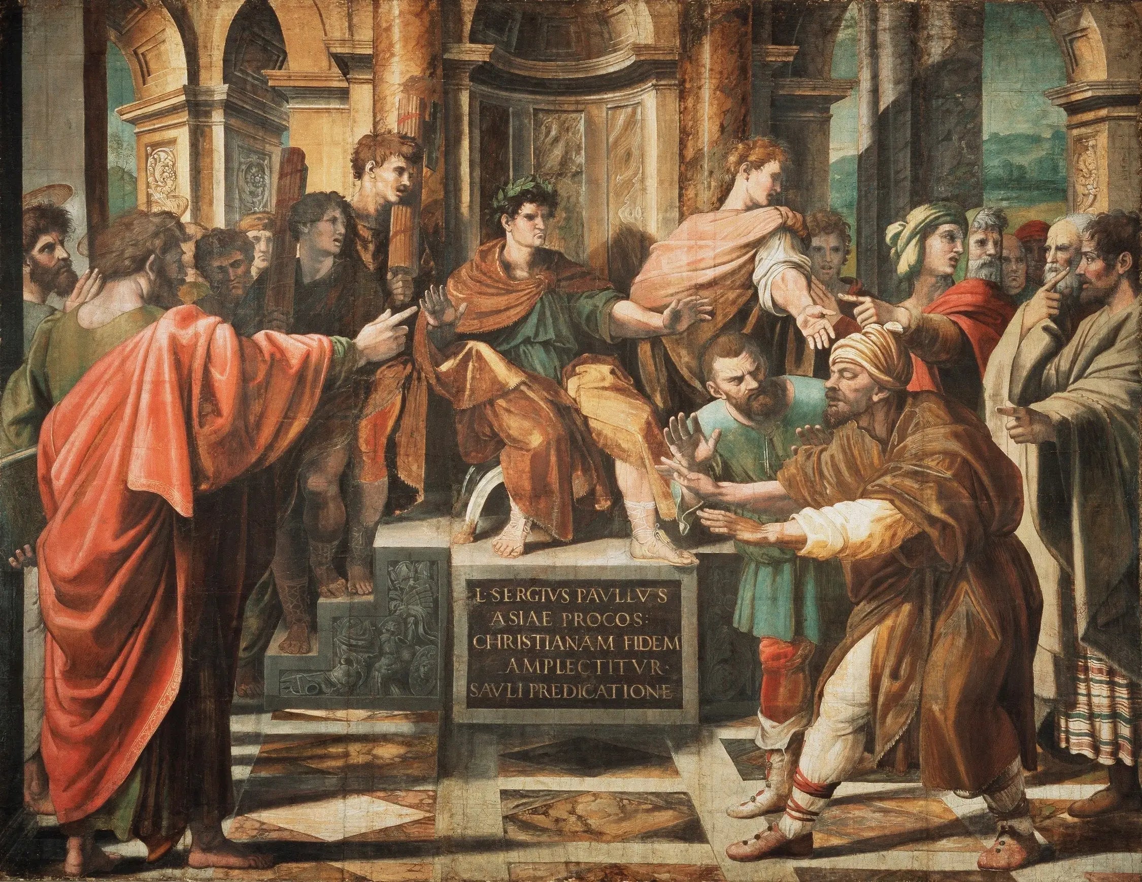 La conversion du proconsul - Raphaël Sanzio image 1 reproduction artisanale de tableau