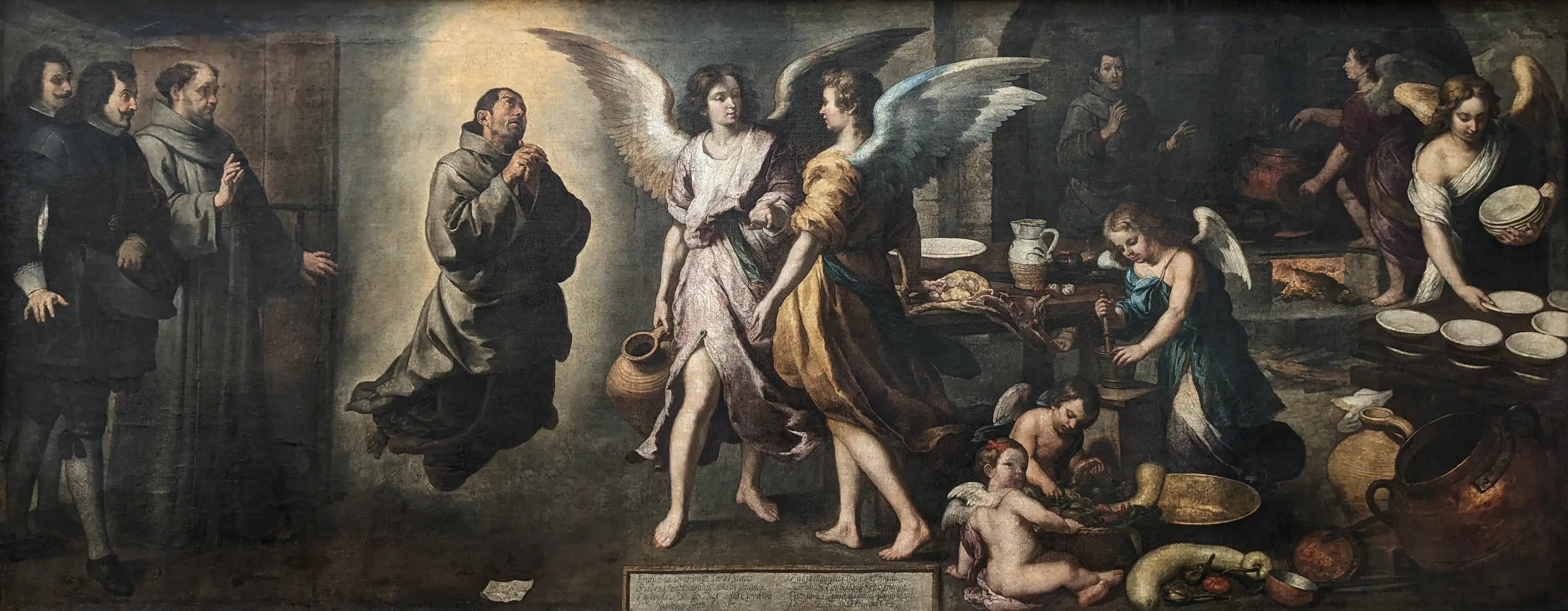 La Cuisine des anges - Bartolomé Esteban Murillo image 1 tableau peint à l’huile sur toile