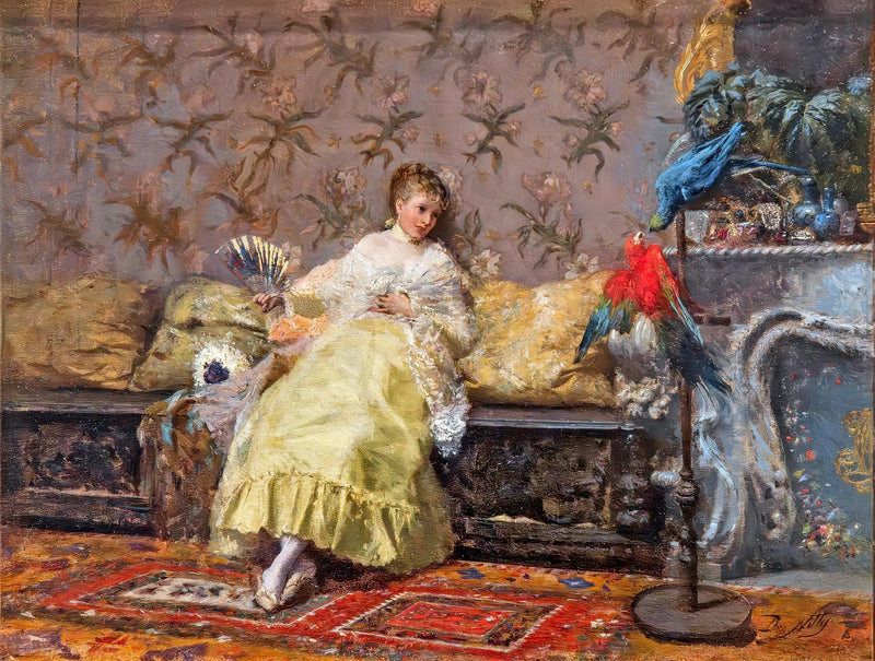 ผู้หญิงกับนกแก้ว - Giuseppe De Nittis