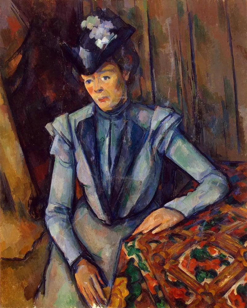 หญิงสาวในชุดสีน้ำเงิน - Paul Cézanne
