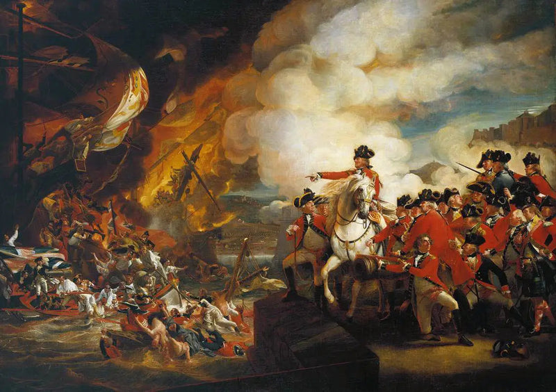 ความพ่ายแพ้ของแบตเตอรี่ลอยน้ำที่จ Gibraltar, กันยายน 1782 - จอห์น ซิงเกิลตัน คอปลีย