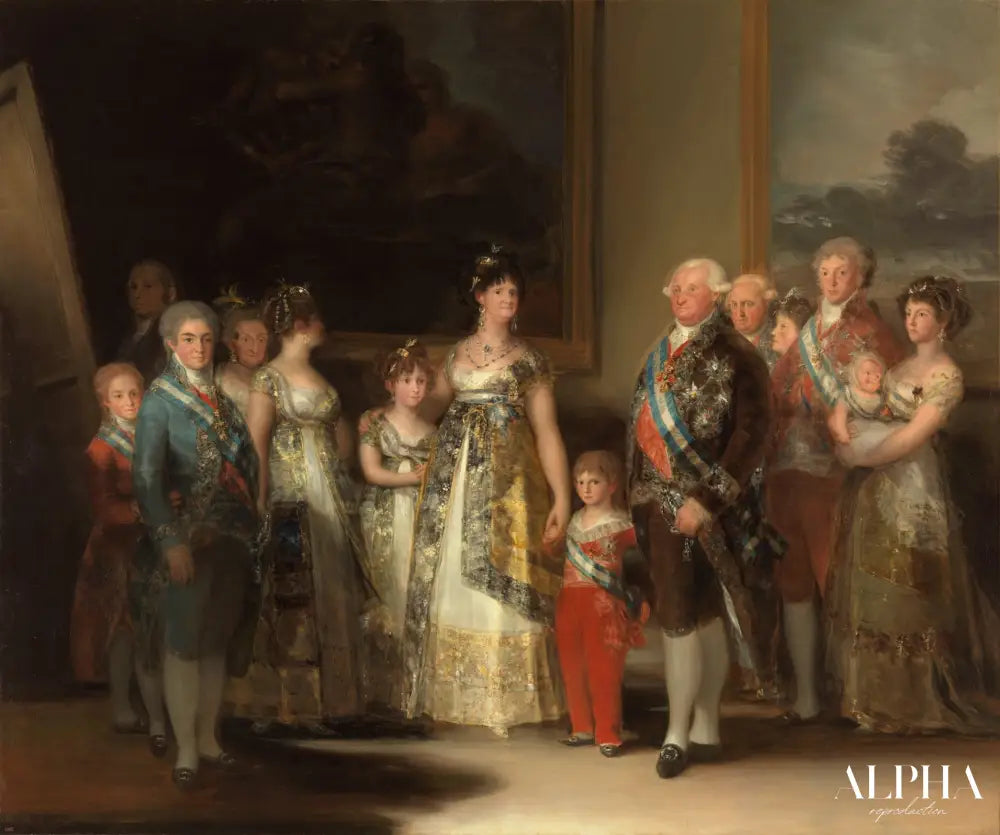 La Famille de Charles IV - Francisco de Goya - Reproductions de tableaux et peintures haut de gamme