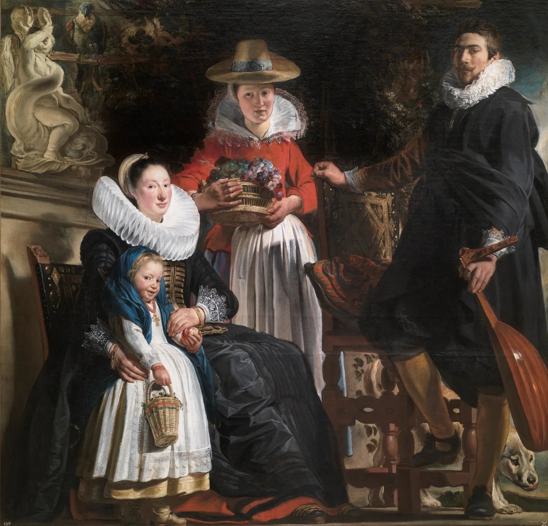 La Famille de l'artiste - Jacob Jordaens image 1 reproduction artisanale de tableau