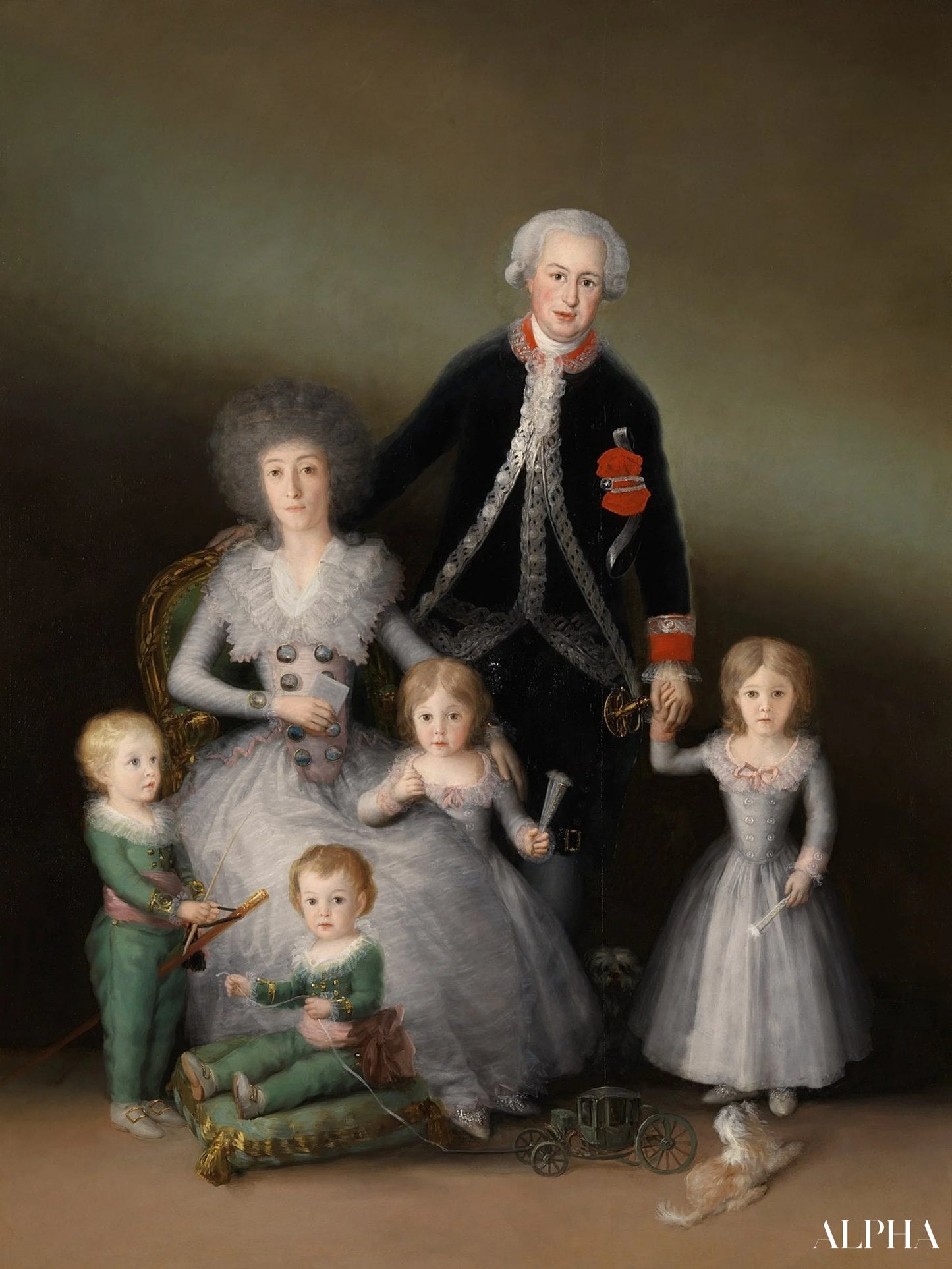 Reproduction du tableau « La Famille du duc d'Osuna - Francisco de Goya » par Alpha Reproduction en peinture à l’huile