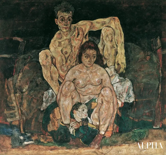 La Famille - Egon Schiele - Reproductions de tableaux et peintures haut de gamme