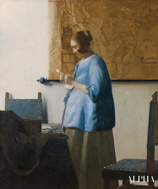 La Femme en bleu lisant une lettre - Johannes Vermeer - Reproductions de tableaux et peintures haut de gamme