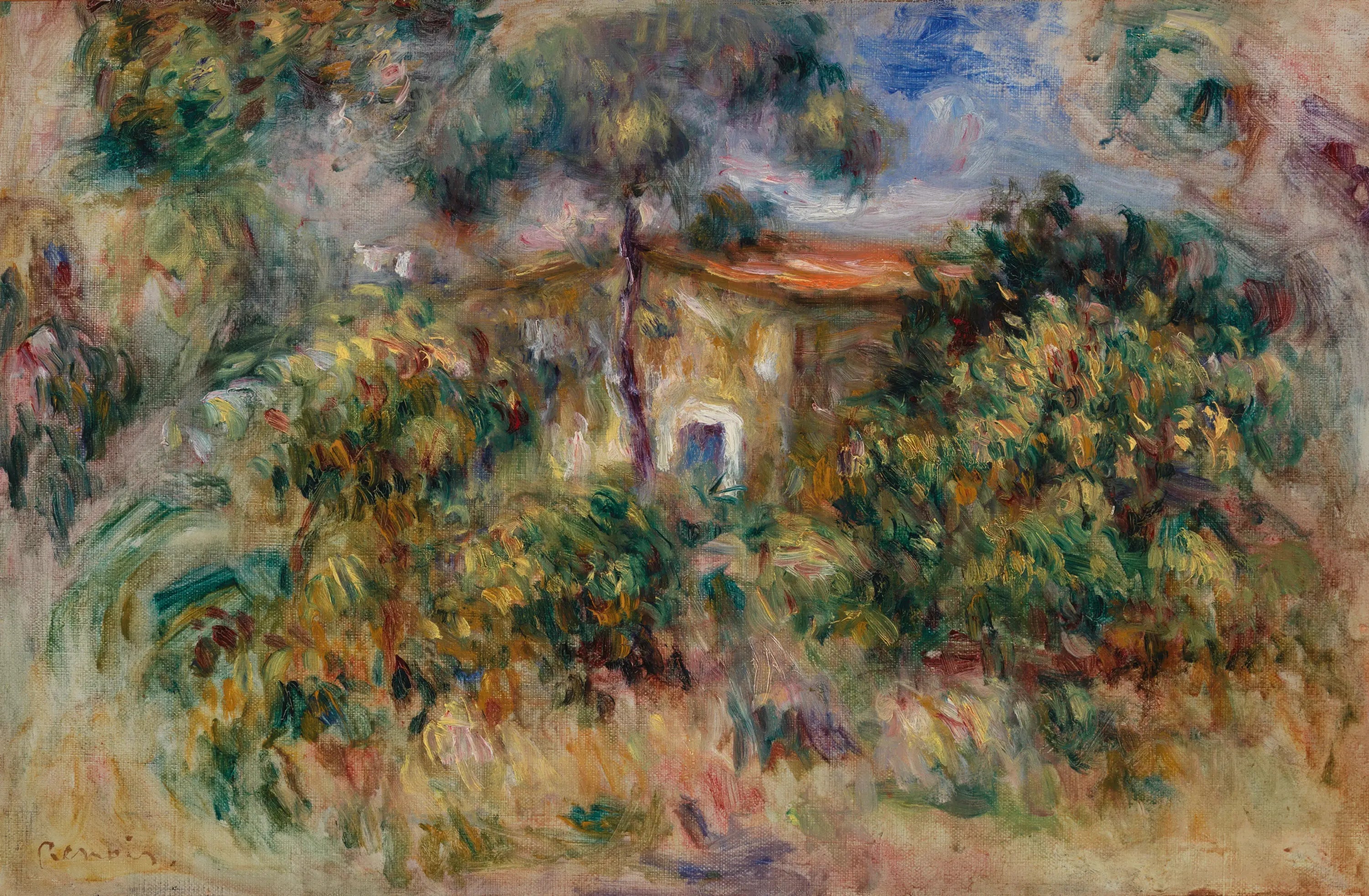 La Ferme - Pierre-Auguste Renoir image 1 copie de tableau peinte à la main