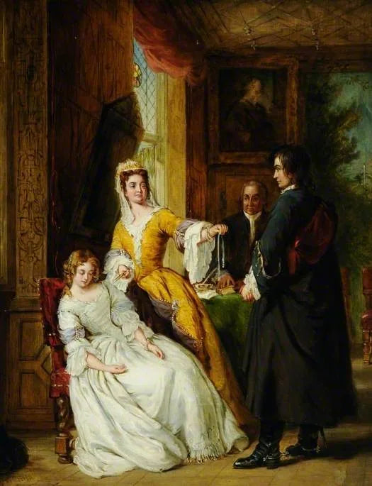 La Fiancée de Lammermoor (d'après le roman de Walker Scott) - William Powell Frith image 1 reproduction de peinture à l’huile