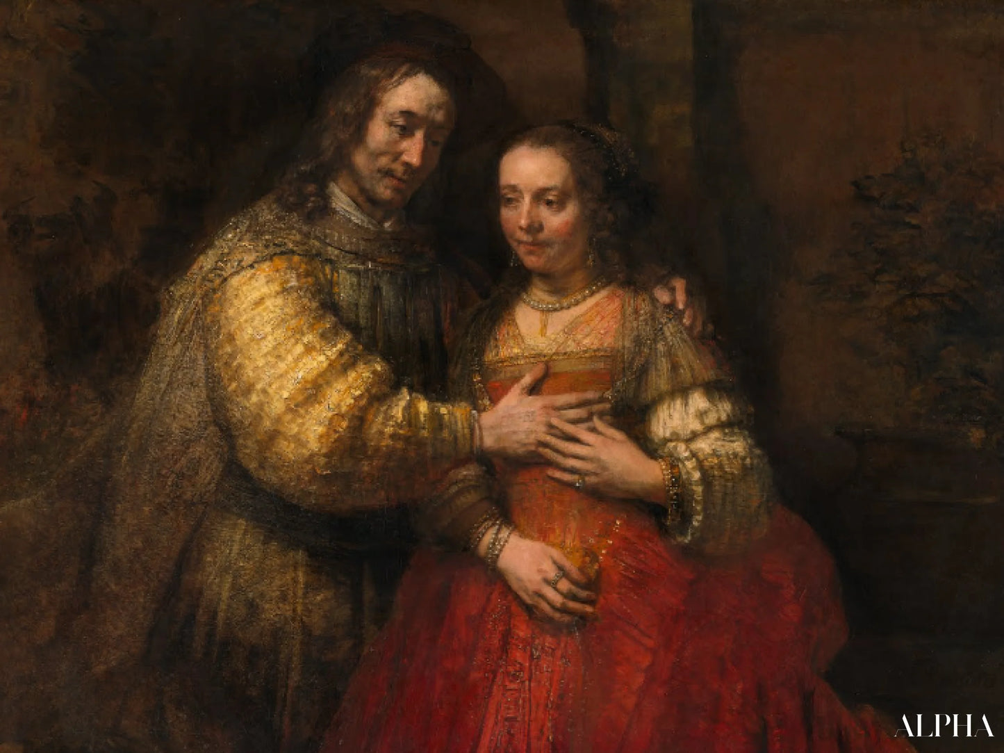 La Fiancée juive - Rembrandt van Rijn - Reproductions de tableaux et peintures haut de gamme