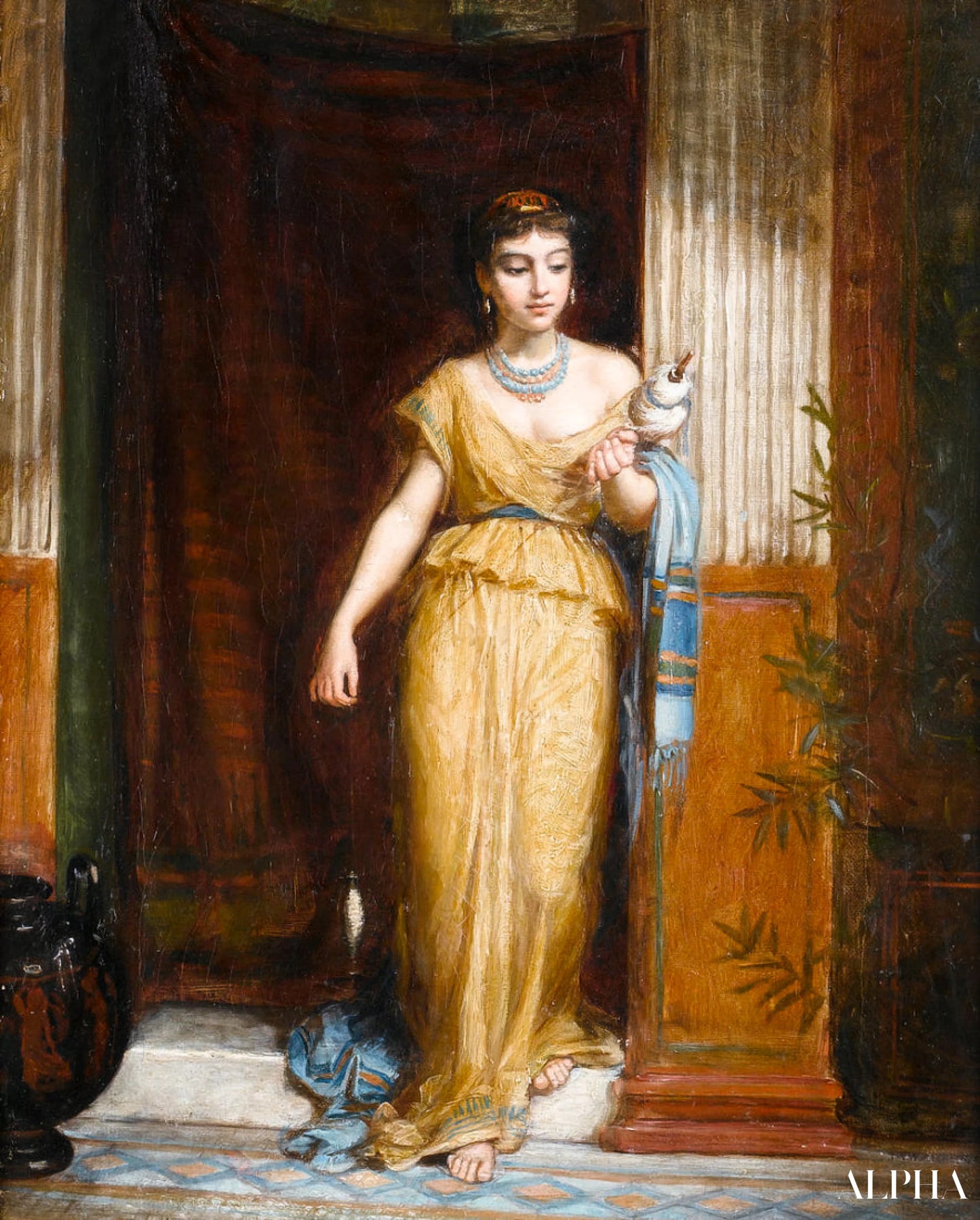 The Spinner - John William Waterhouse Reproductions of paintings in oil paint