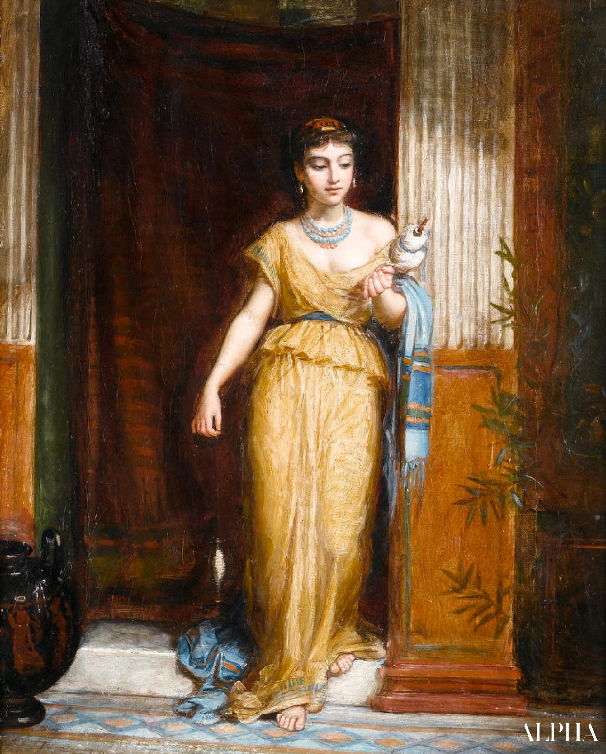 The Spinner - John William Waterhouse Reproductions of paintings in oil paint