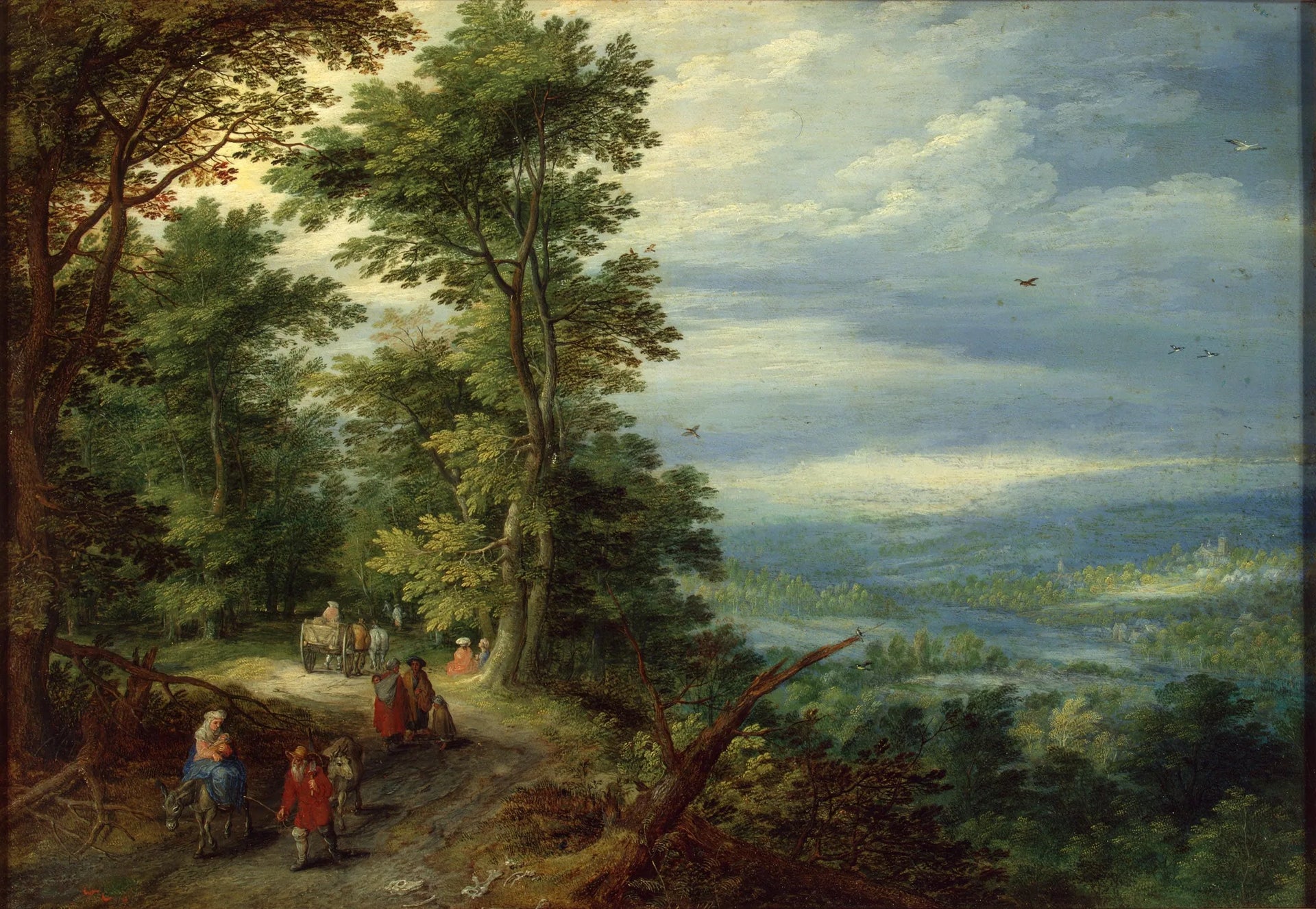 La fuite en Égypte - Jan Brueghel l'Ancien image 1 reproduction artisanale de tableau