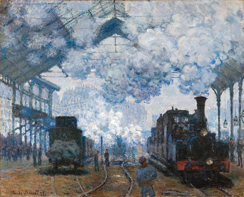 สถานีเซนต์-ลาซาร์, การมาถึงของรถไฟ - Claude Monet