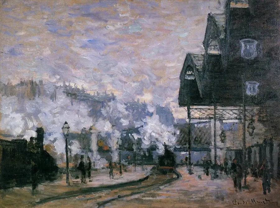 สถานีรถไฟแซงต์-ลาซาร์, ภาพมุมมองภายนอก - Claude Monet