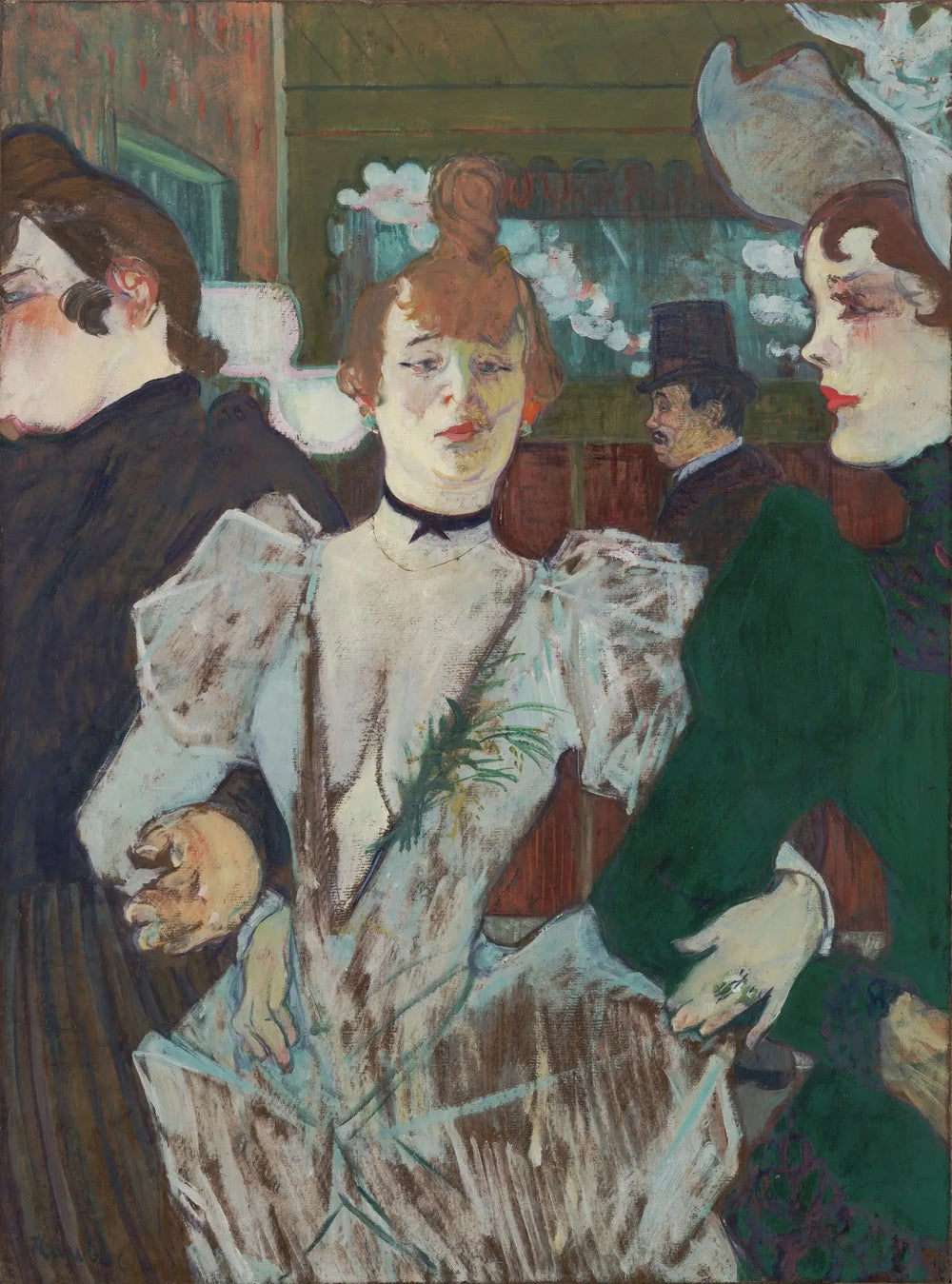 La Goulue entrant au Moulin-Rouge - Henri de Toulouse-Lautrec image 1 copie de tableau peinte à la main