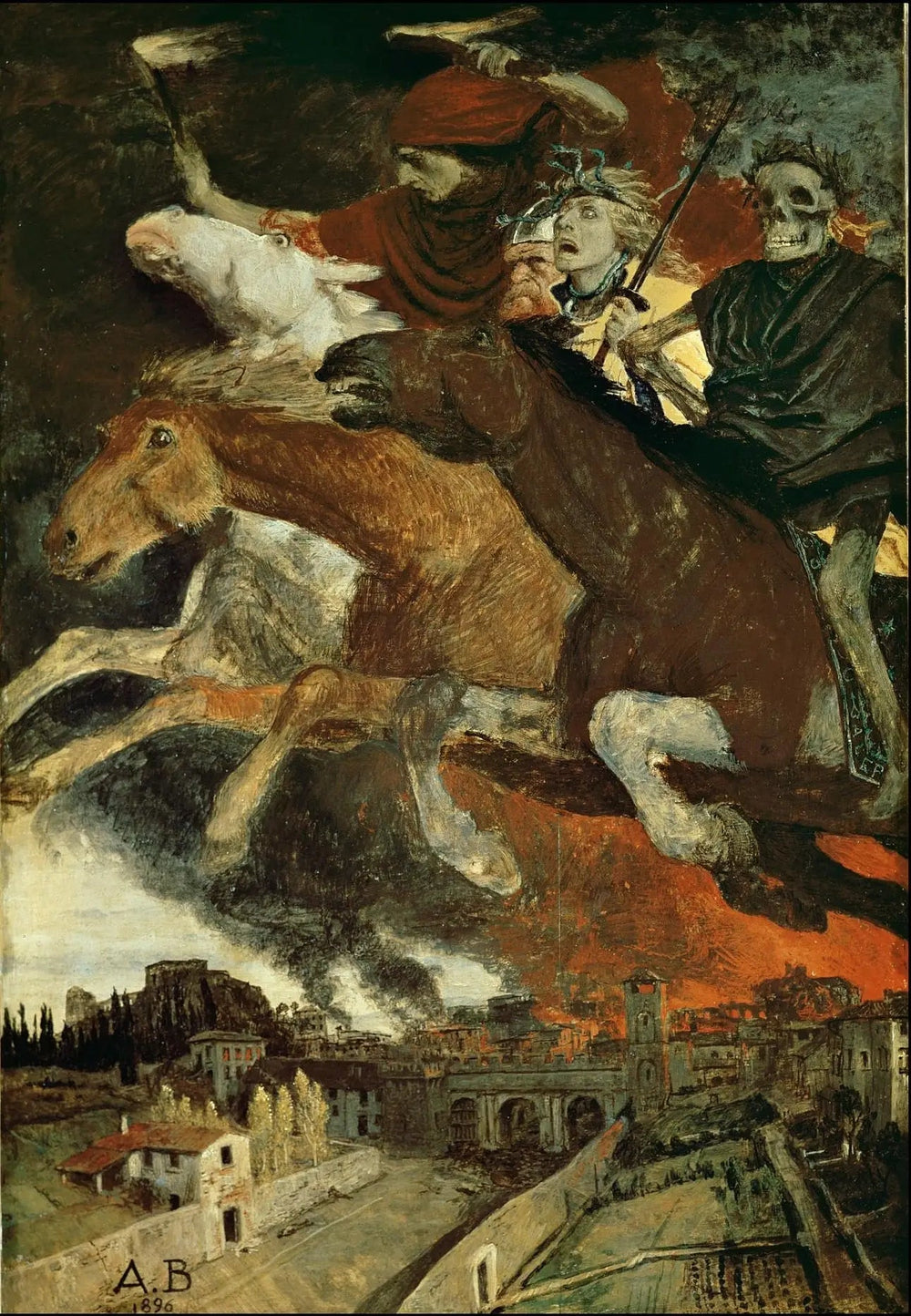 La Guerre - Arnold Böcklin image 1 reproduction artisanale de tableau