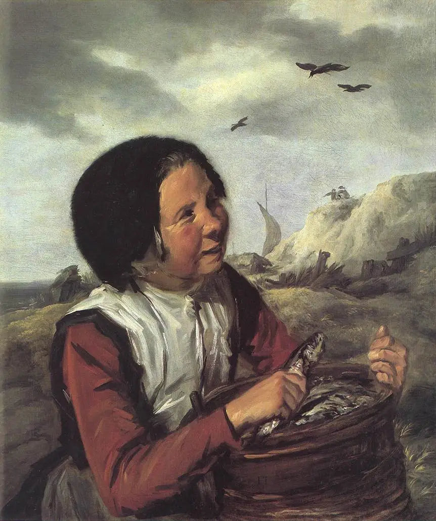 La Jeune Pêcheuse - Frans Hals image 1 reproduction artisanale de tableau