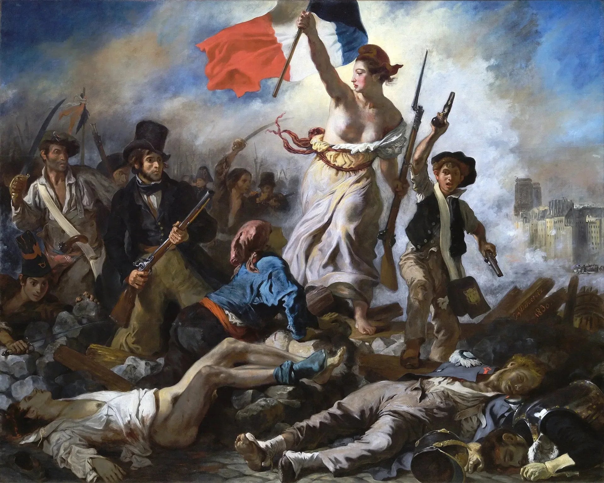 La Liberté guidant le peuple - Eugène Delacroix image 1 reproduction d’œuvre d’art à l’huile