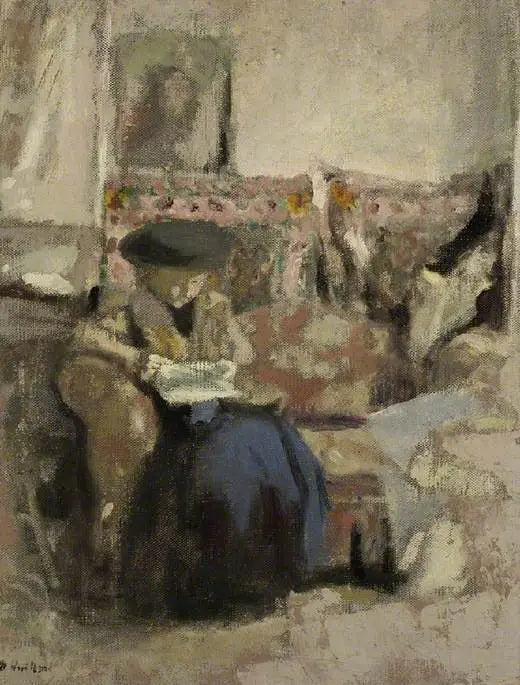 ผู้ถือหนังสือบนหมอน - Édouard Vuillard