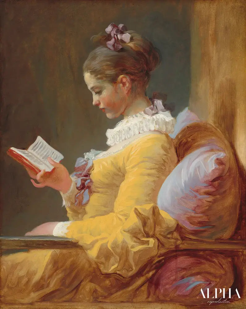 La Liseuse - Jean-Honoré Fragonard - Reproductions de tableaux et peintures haut de gamme