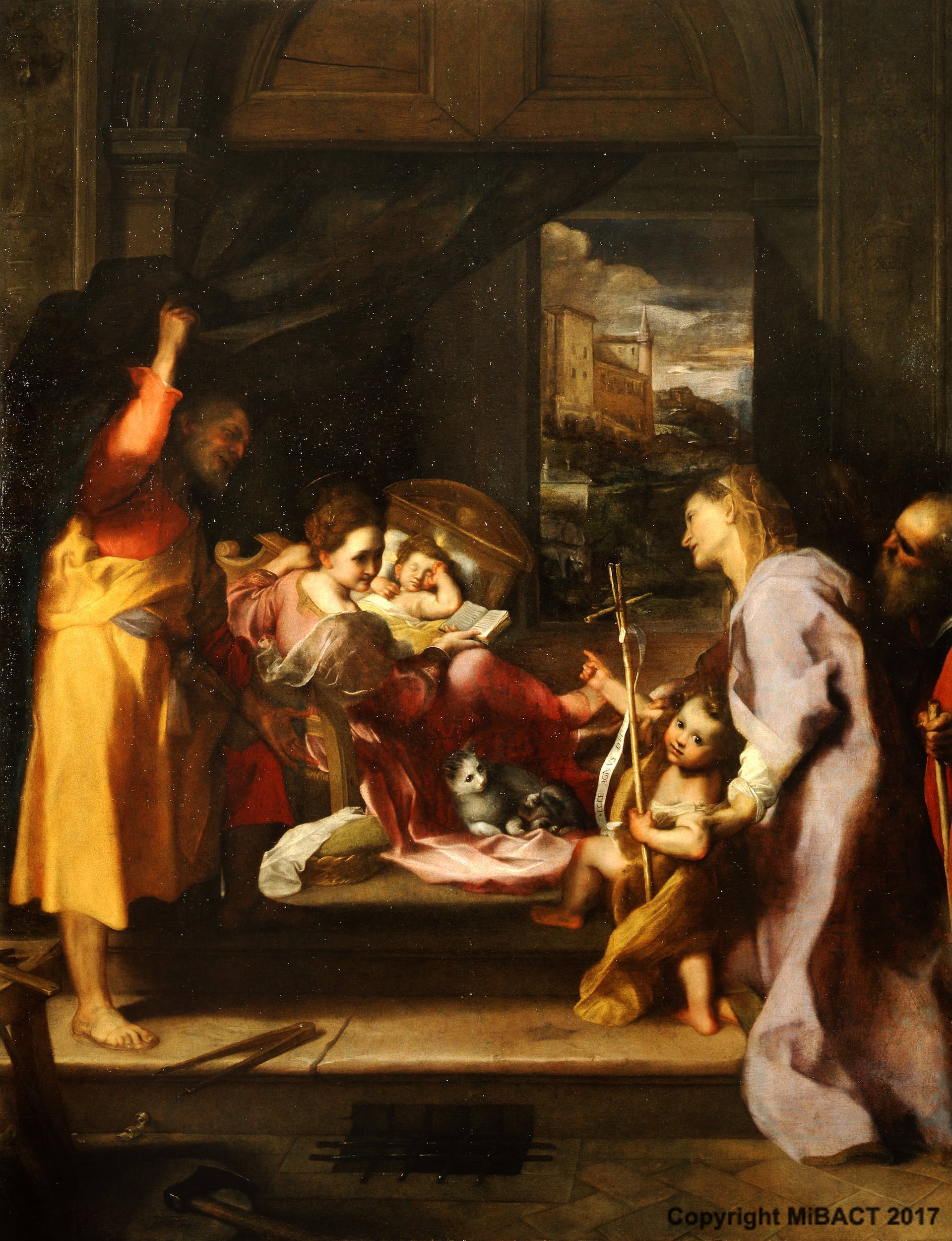 La Madone du Chat - Federico Barroci image 1 reproduction de peinture à l’huile