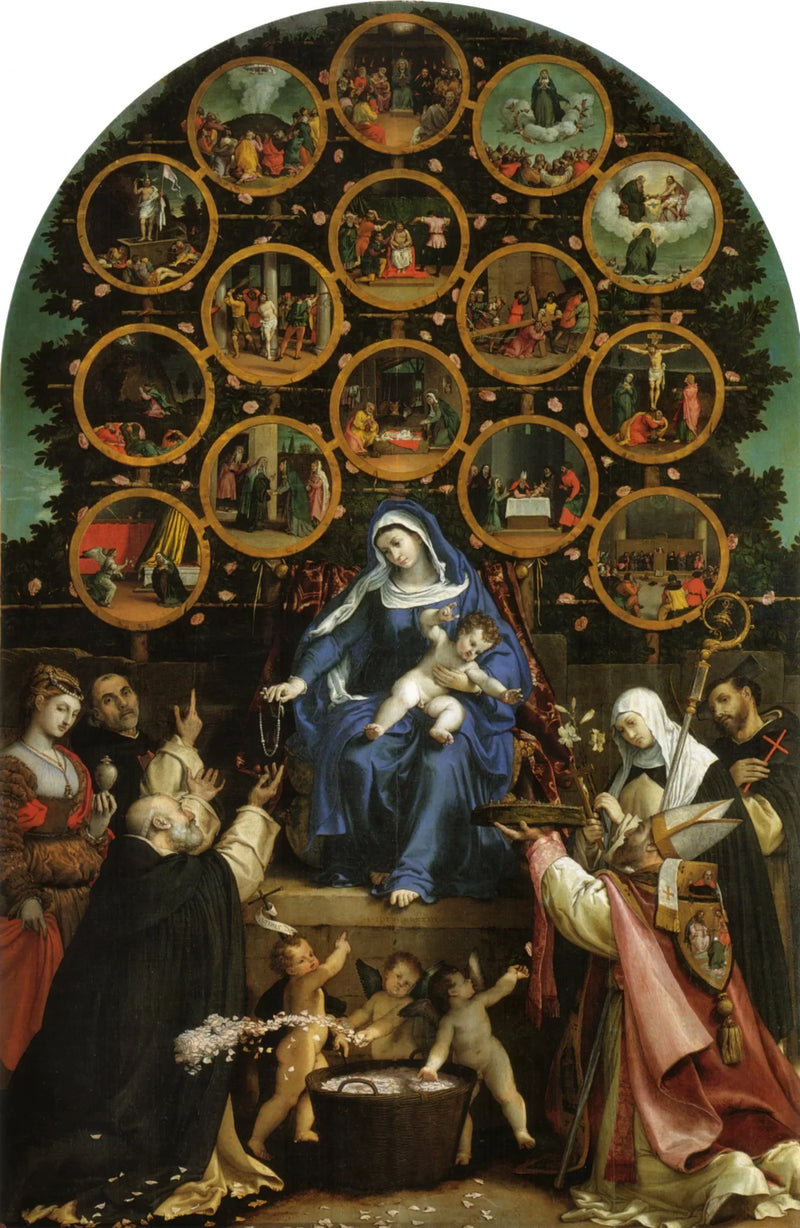 พระแม่มารีแห่งสายประคำ - Lorenzo Lotto