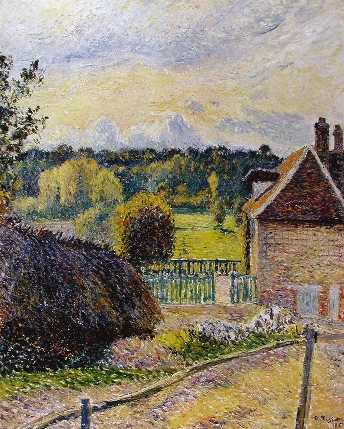 La Maison de la folie à Éragny - Camille Pissarro image 1 copie peinte à la main à l’huile