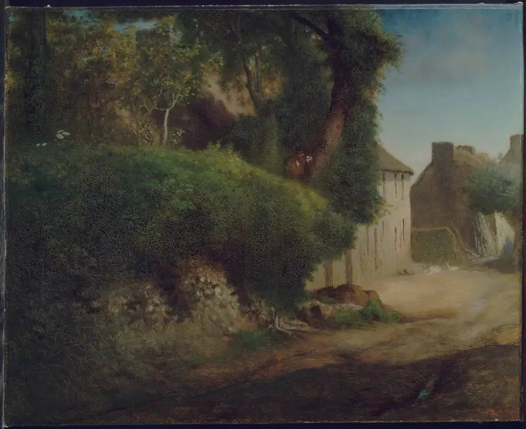 La maison familiale de Millet à Gruchy - Jean-François Millet image 1 copie peinte à la main à l’huile