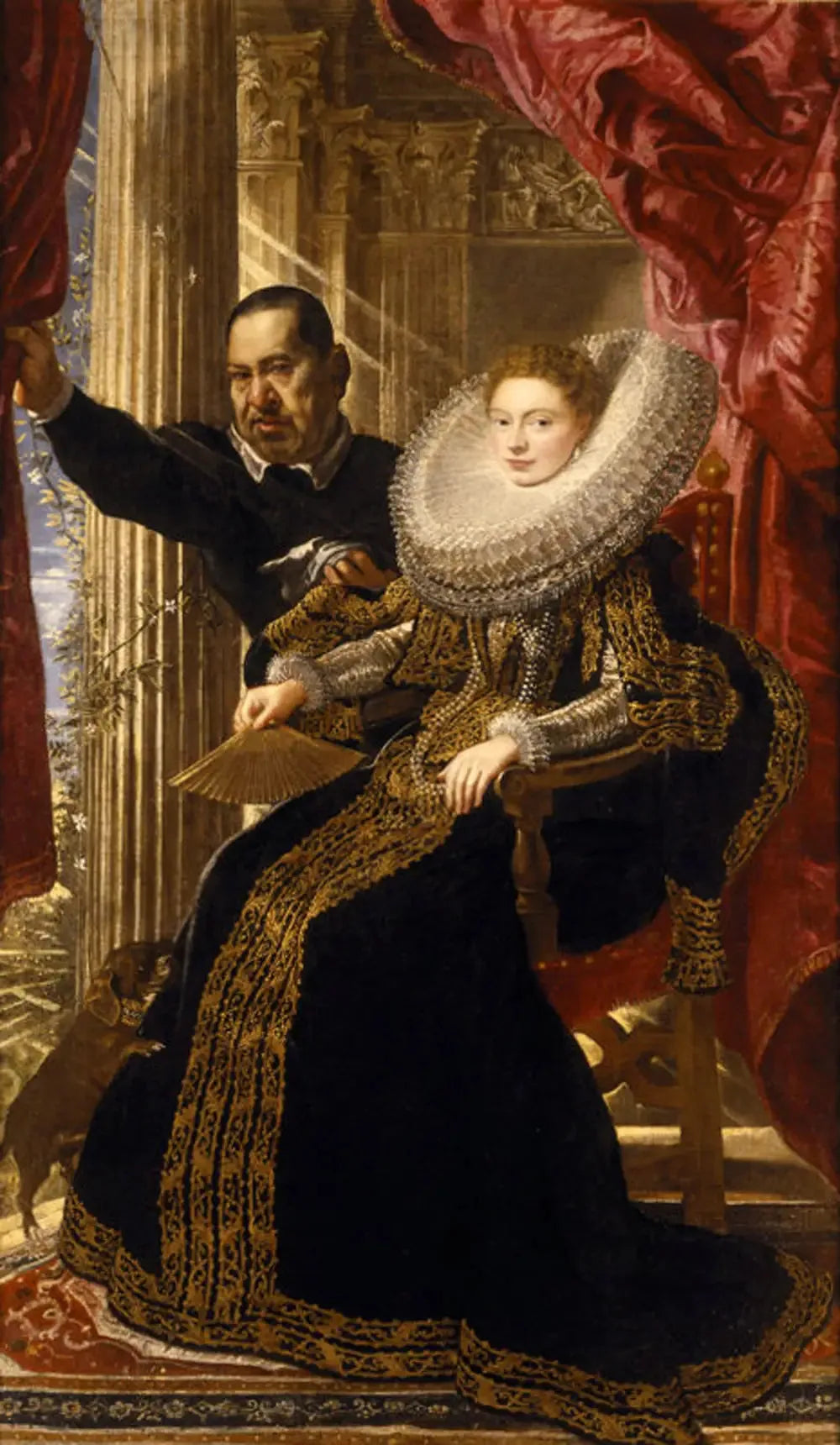 La marquise Maria Grimaldi et son nain - Peter Paul Rubens image 1 reproduction artisanale de tableau