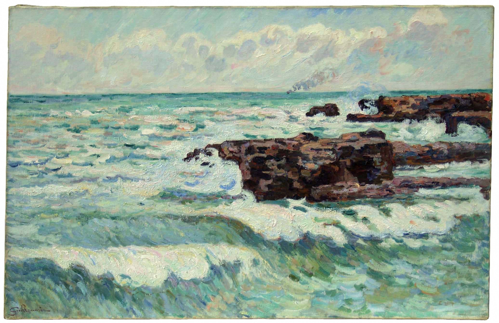 La mer à Saint-Palais - Armand Guillaumin - Alpha Reproduction