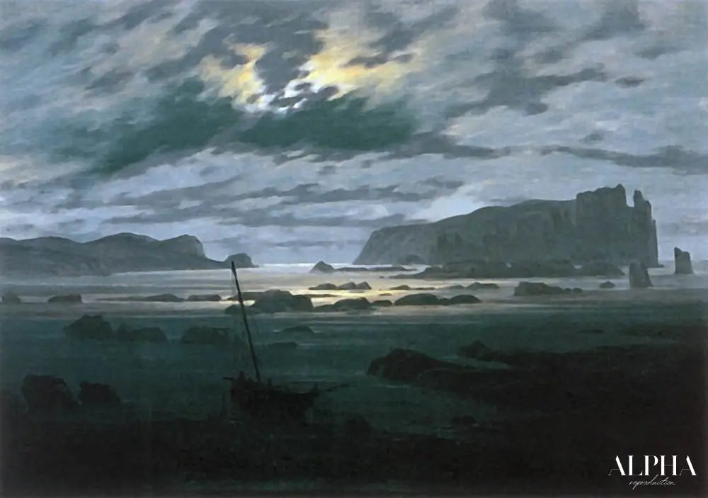 La mer du Nord au clair de lune - Caspar David Friedrich - Reproductions de tableaux et peintures haut de gamme