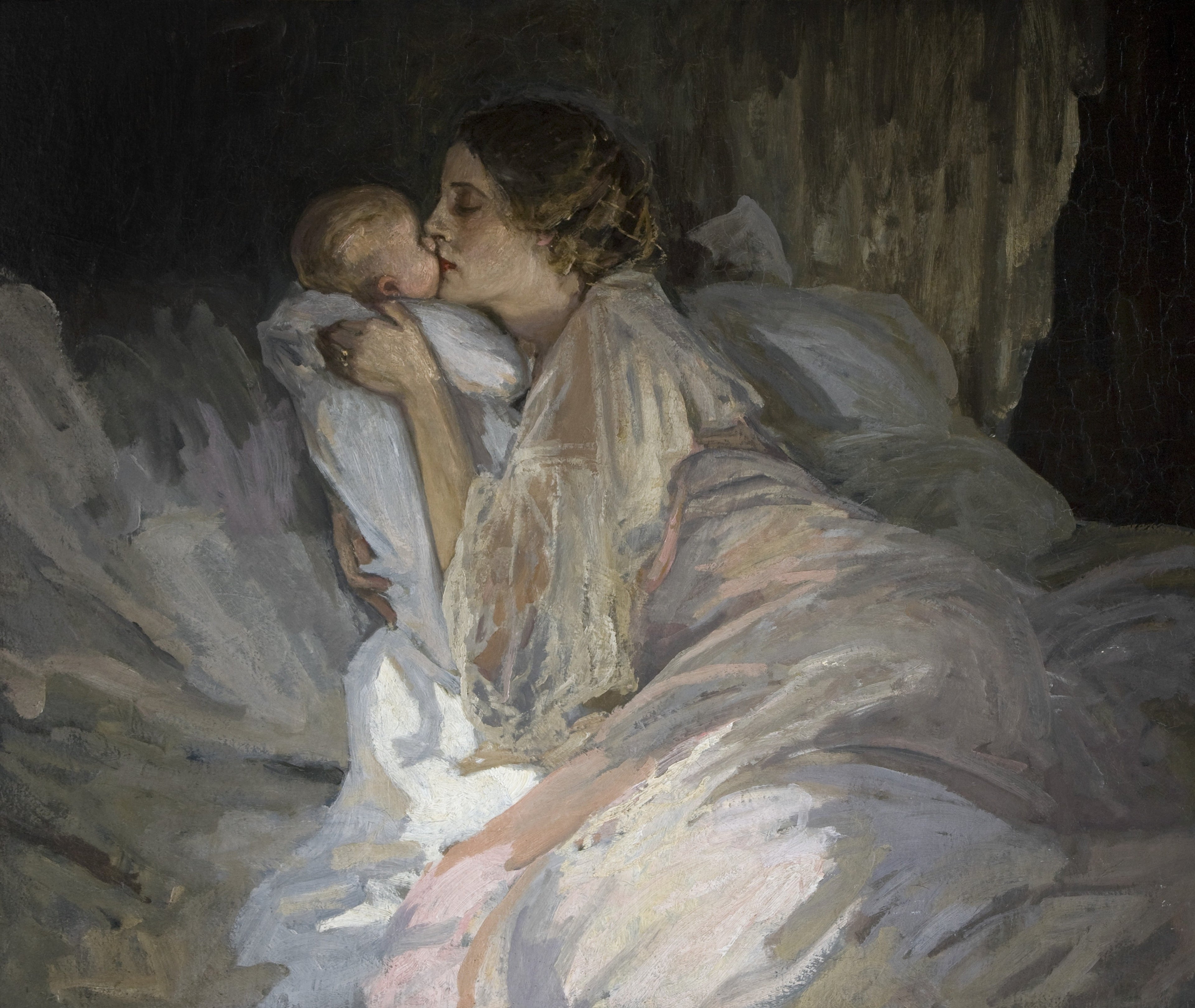 La mère - John Lavery image 1 reproduction de peinture à l’huile
