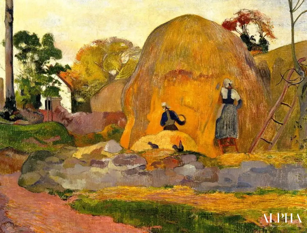 La meule de foin jaune ou la récolte blonde - Paul Gauguin - Reproductions de tableaux et peintures haut de gamme