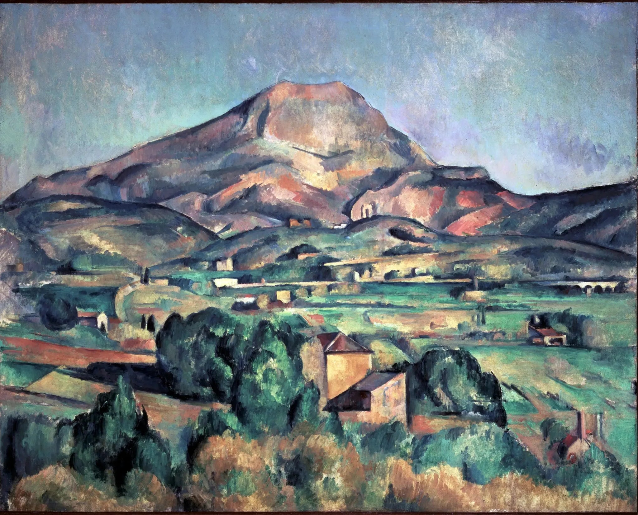 La Montagne Sainte-Victoire vue de Bellevue - Paul Cézanne image 1 reproduction de peinture à l’huile