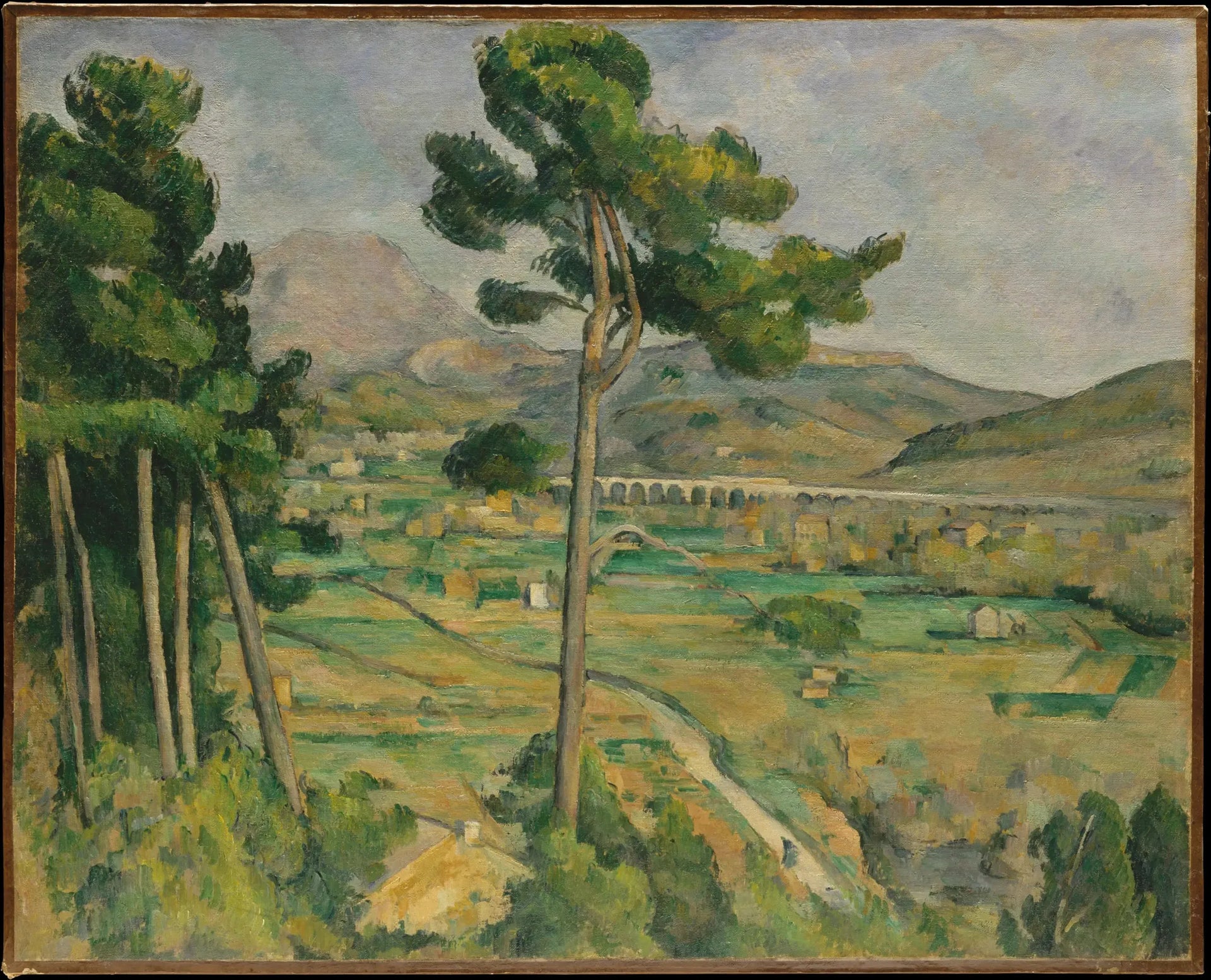 La Montagne Sainte-Victoire vue de Montbriand - Paul Cézanne image 1 copie de tableau peinte à la main