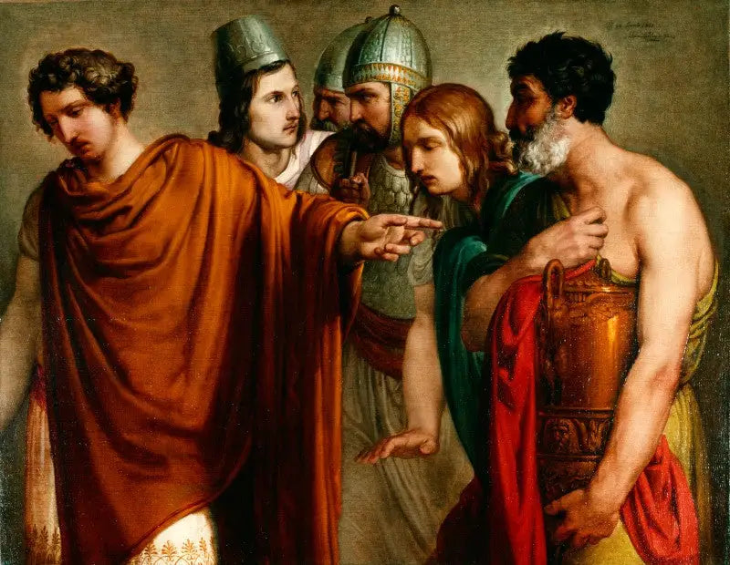 La mort d'Abradate - Francesco Hayez image 1 copie de tableau peinte à la main