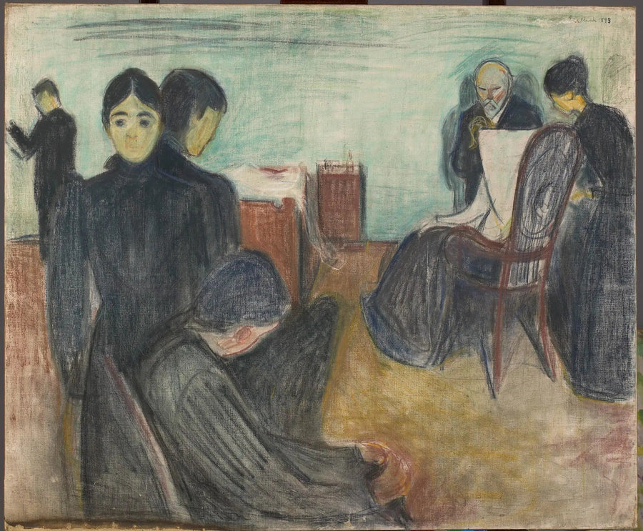 La Mort dans la chambre du malade - Edvard Munch image 1 reproduction de peinture à l’huile