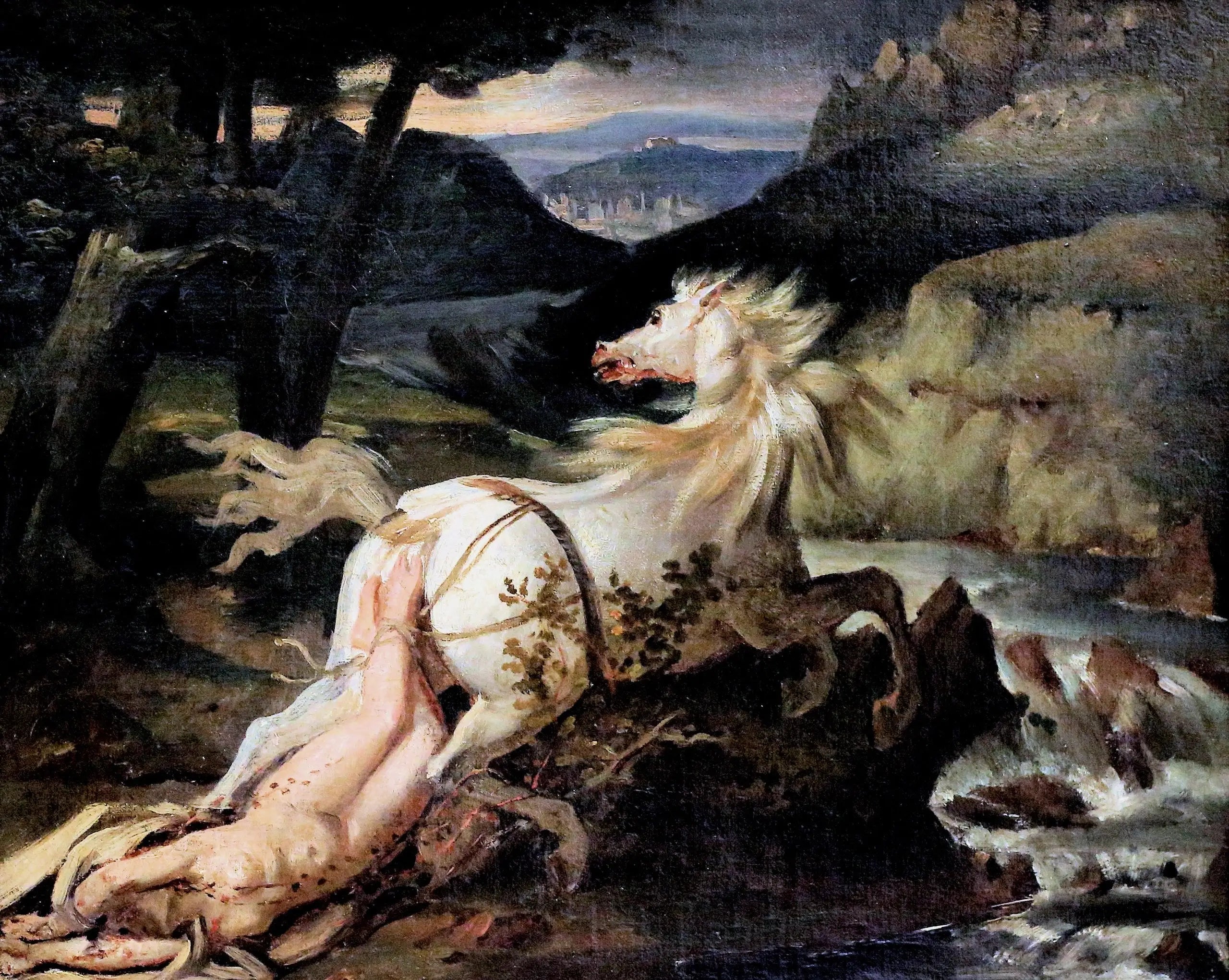 La mort de Brunehilde - Théodore Géricault image 1 copie peinte à la main à l’huile