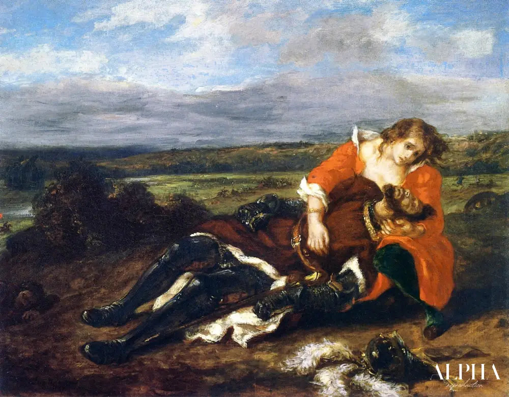 La mort de Lara - Eugène Delacroix - Reproductions de tableaux et peintures haut de gamme