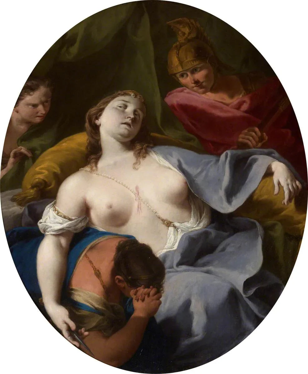 La mort de Lucrezia - Giovanni Battista Pittoni image 1 reproduction artisanale de tableau