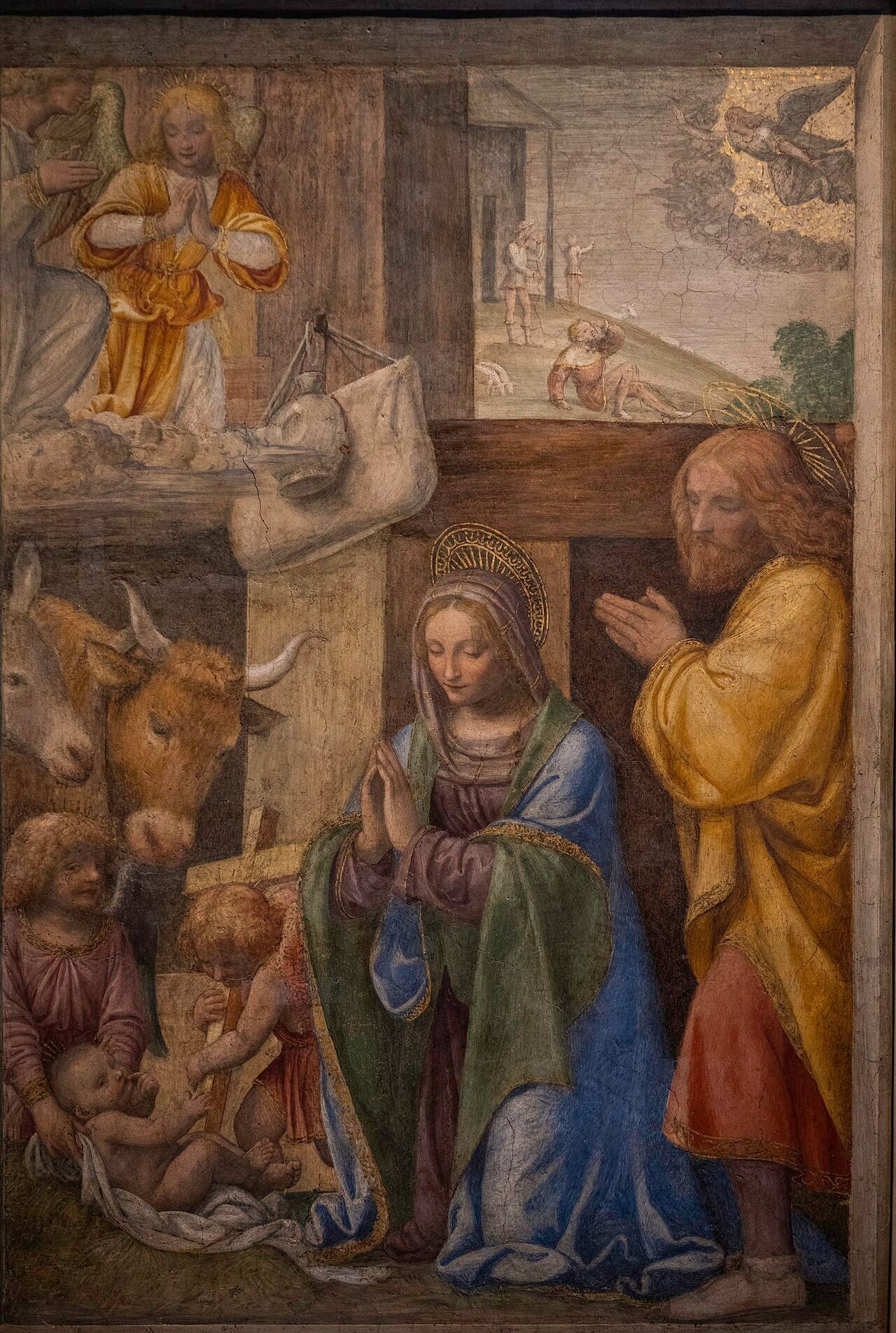 La Nativité et l’Annonce aux bergers - Bernardino Luini - Alpha Reproduction