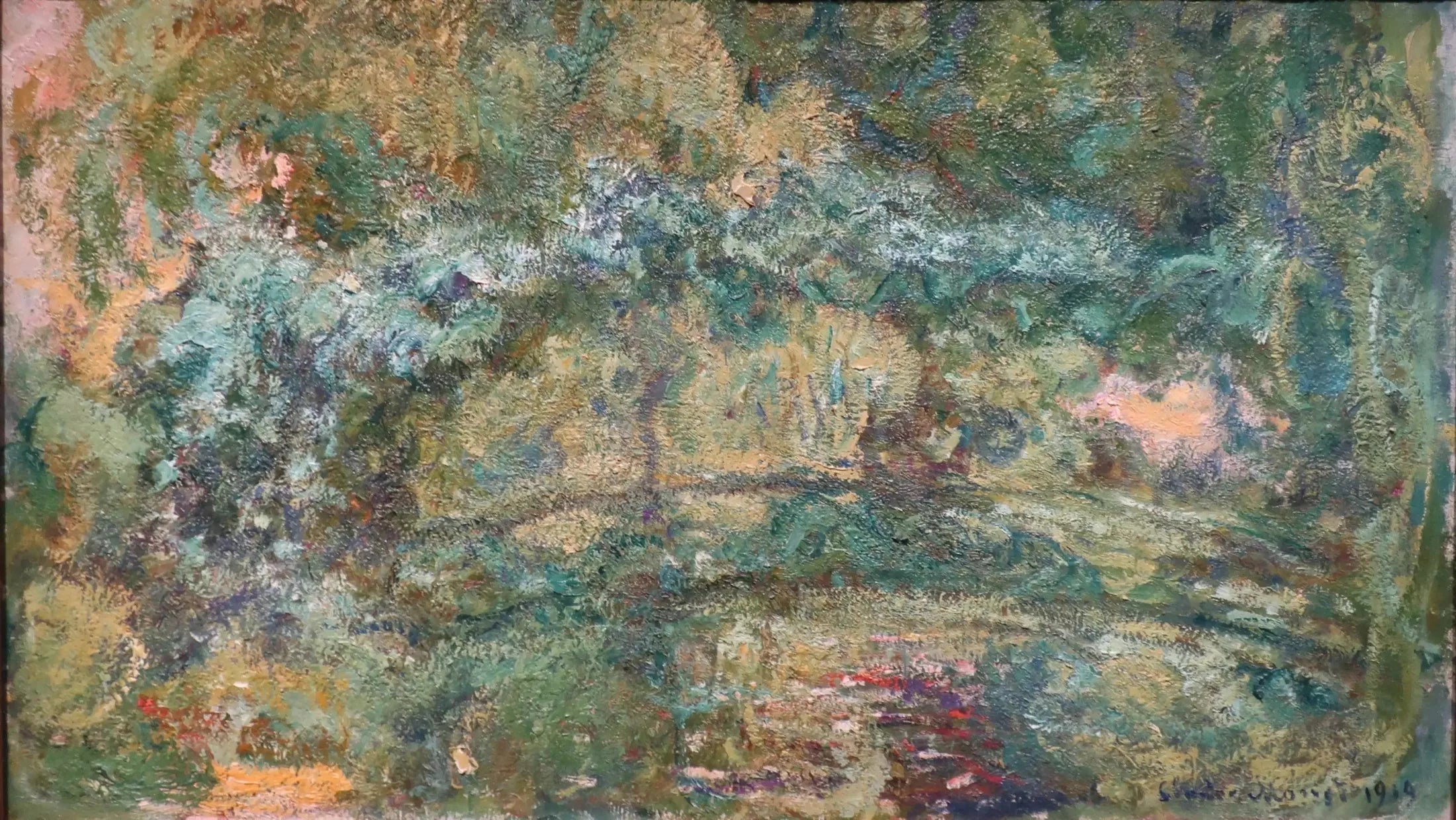 La passerelle sur le bassin aux nymphéas - Claude Monet image 1 copie de tableau peinte à la main